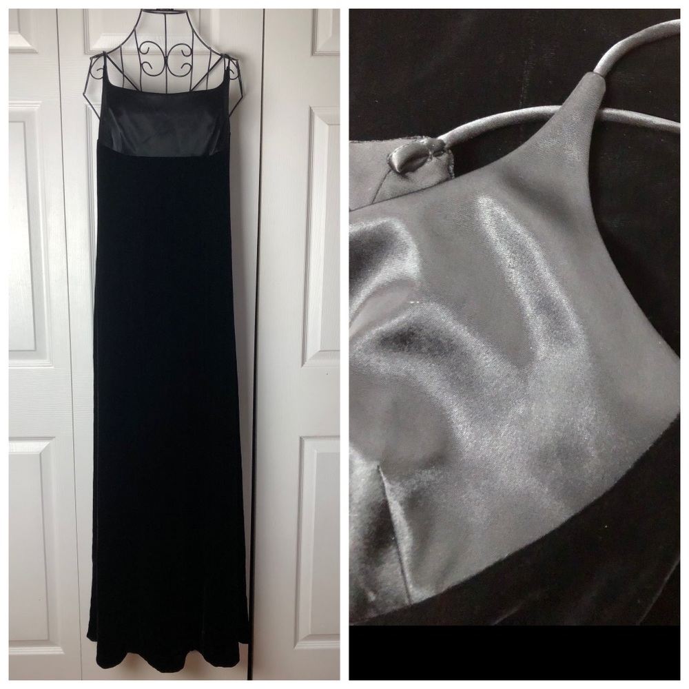 COPY - Ann Taylor BLACK VELVET AND SATIN dress